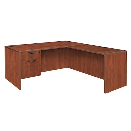 Regency Pedestal Desk Legacy 71" Single Pedestal L-Desk, 47" Re, Cherry LLDSP713547CH